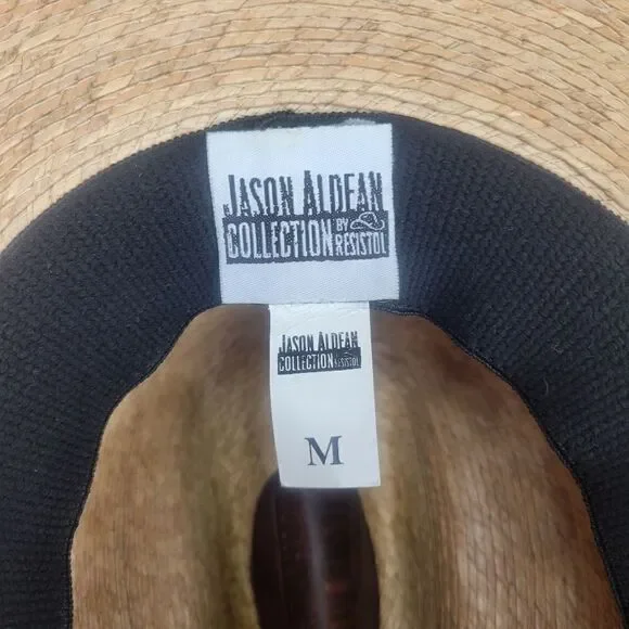 Resistol Hicktown Jason Aldean Collection Straw Cowboy Hat size Medium - Picture 8 of 8